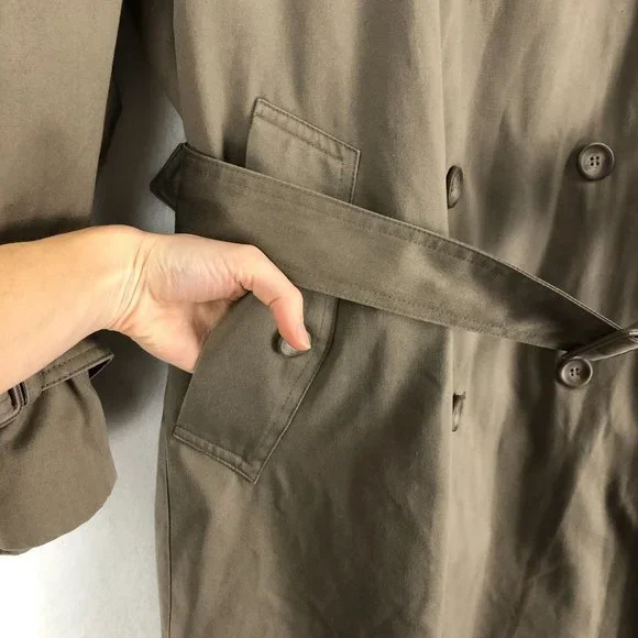 Charles Klein Men's Size 42R Brown Double Breasted Long Sleeve Trench Coat - Picture 6 of 11
